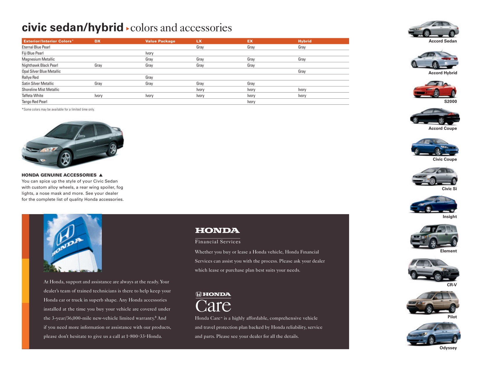2005 Honda Civic Brochure Page 9